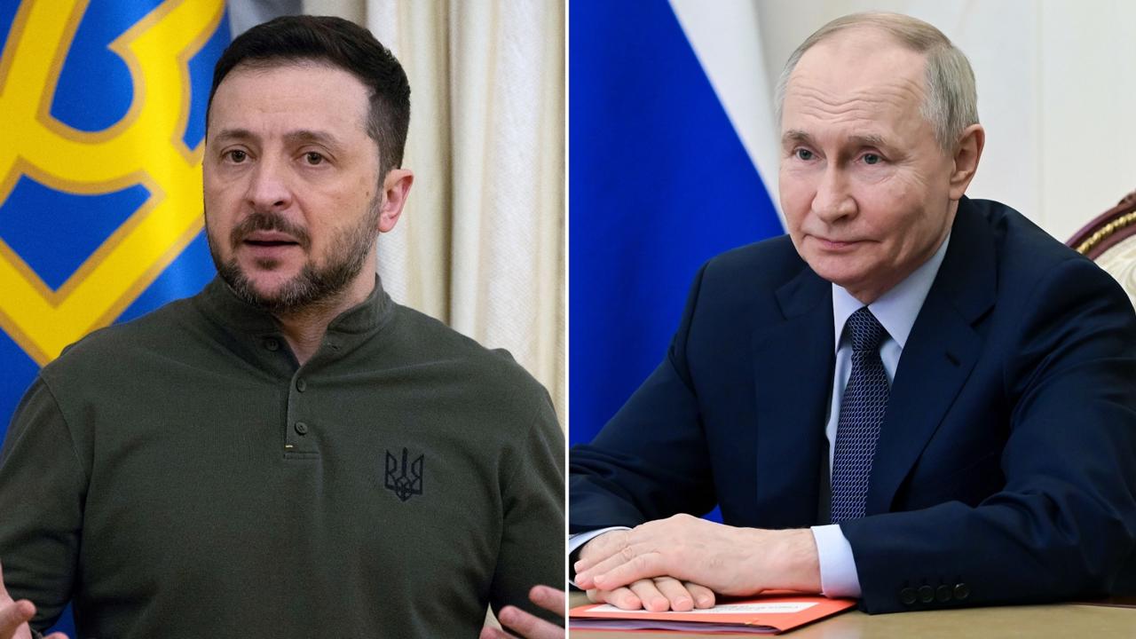 Volodymyr Zelenskyj a Vladimir Putin.