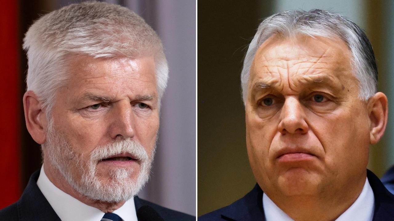 Český prezident Petr Pavel a maďarský premiér Viktor Orbán.