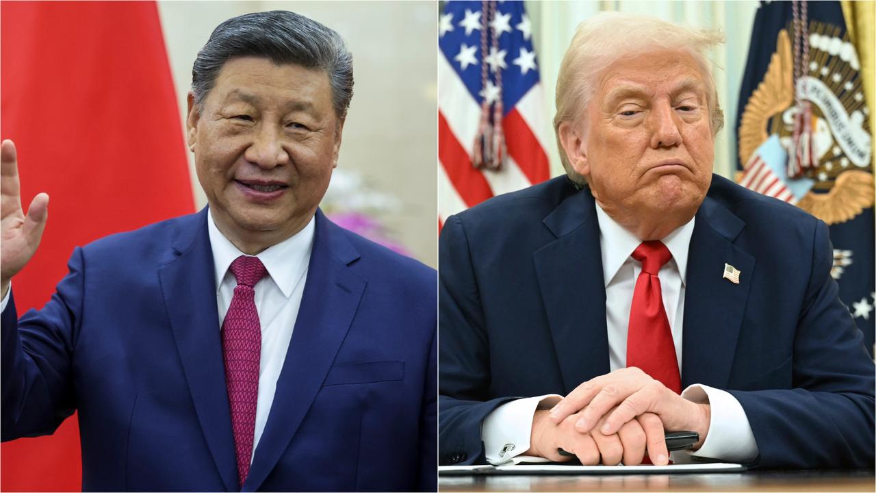 Čínsky prezident Si Ťin-pching a prezident USA Donald Trump.