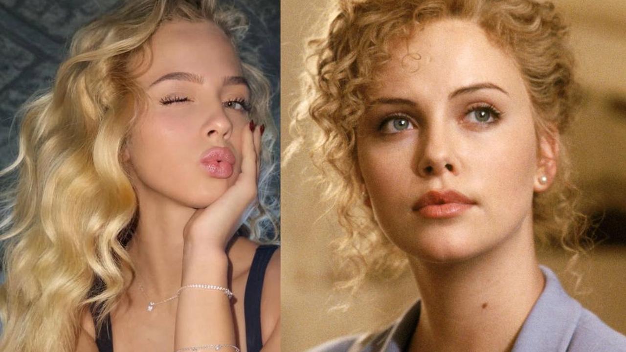 Mladá Salma Hajek sa podobá na Charlize Theron.
