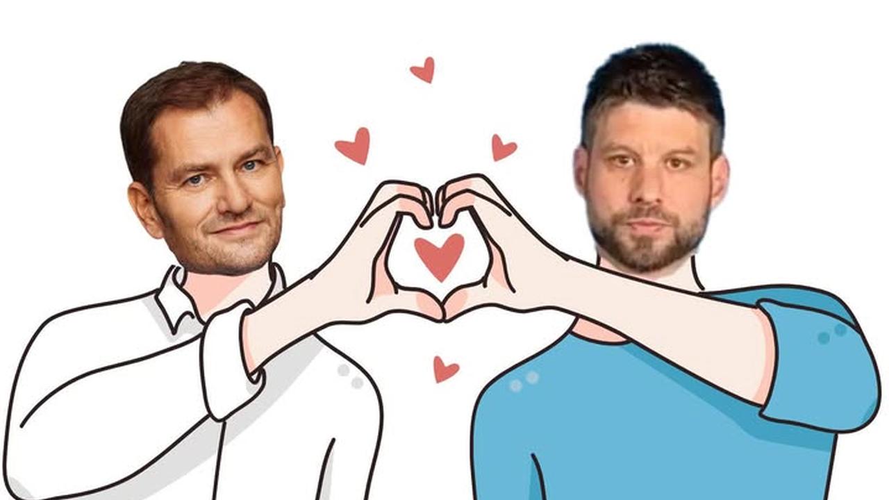 Na fotokoláži zľava Igor Matovič a Michal Šimečka. Obrázok zverejnil na sociálnej sieti exminister práce Ján Richter (Smer) a zdieľala ho aj oficiálna facebooková stránka strany Smer.