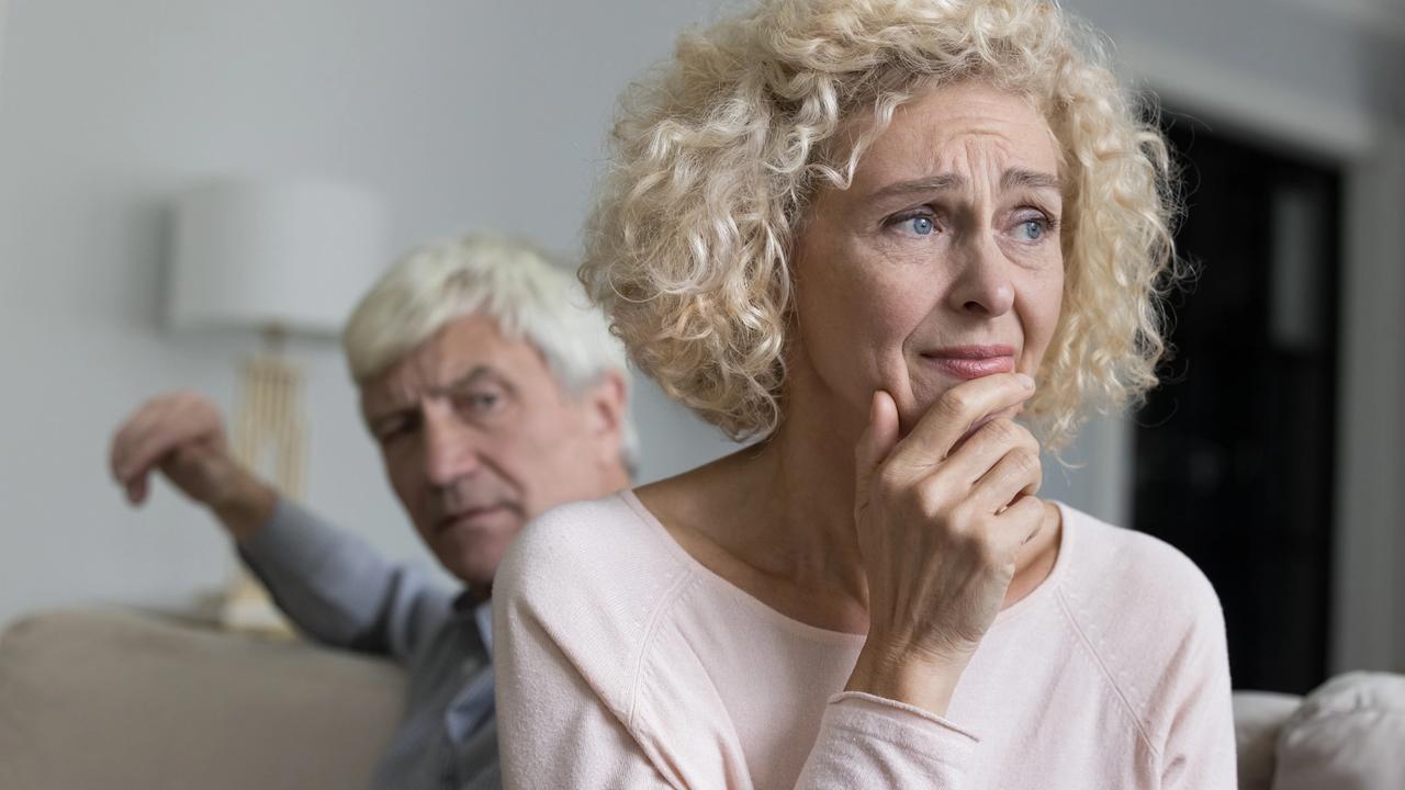 Close,Up,Shot,Of,Sad,Disappointed,Unhappy,Older,Woman,Suffers