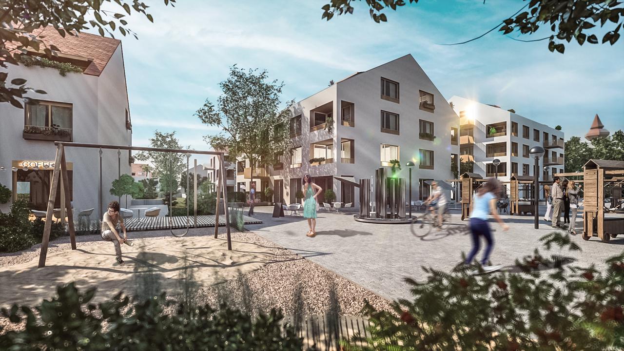 Vnútroblok plný života v projekte Slnečná pláň