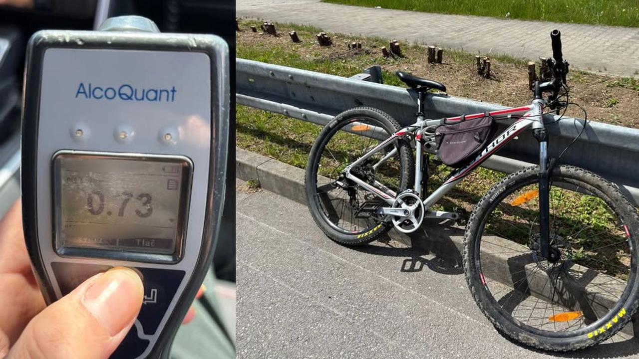 Cyklista v Dolnom Kubíne nafúkal jeden a pol promile alkoholu