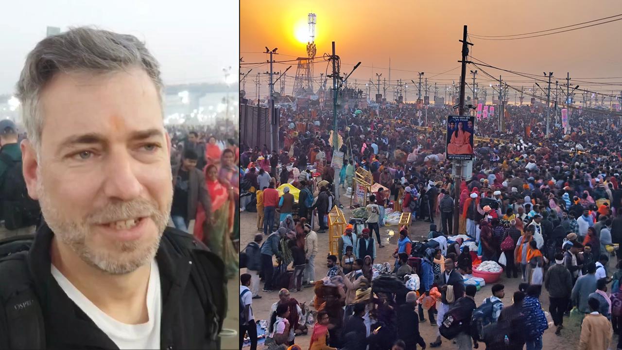 Martin Navrátil na indickom sviatku Kumbh Mela.