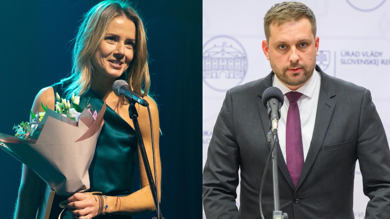 Tenistka Daniela Hantuchová a minister zdravotníctva Kamil Šaško. 