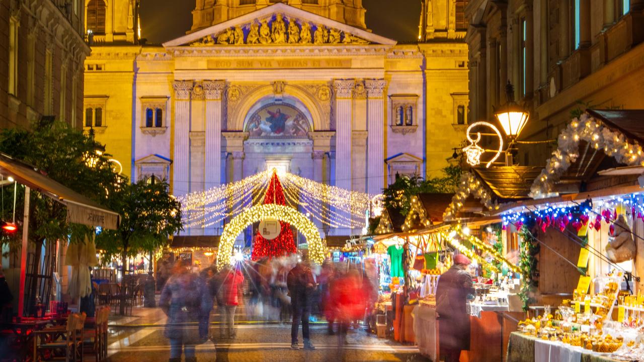 Advent pred Bazilikou v Budapešti