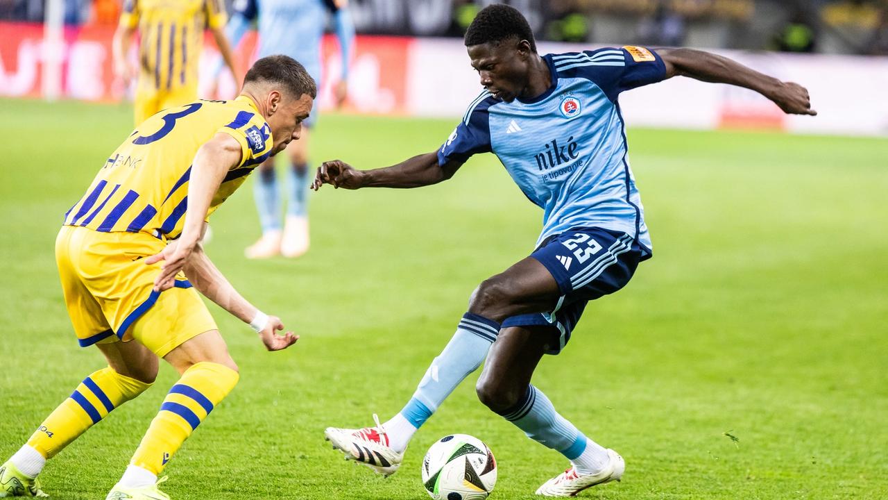 Na snímke futbalový zápas Niké ligy, DAC Dunajská Streda – ŠK Slovan Bratislava.