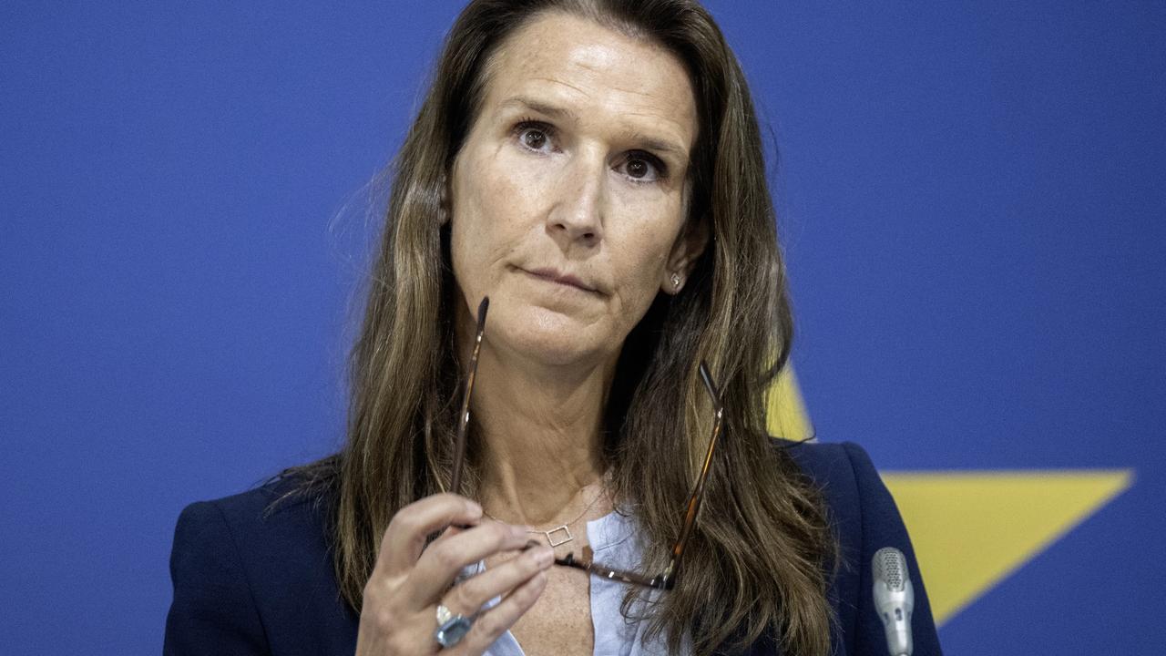 Na snímke šéfka Monitorovacej skupiny pre demokraciu, právny štát a základné práva (DRFMG) Sophie Wilmésová počas tlačovej konferencie  Delegácie Výboru EP pre občianske slobody, spravodlivosť 3. júna 2025 v Bratislave. 