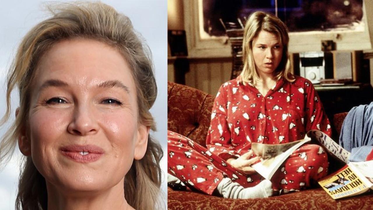  Renée Zellweger počas februárového fotenia v austrálskom Sydney. Vpravo v prvom filme o Bridget Jonesovej.