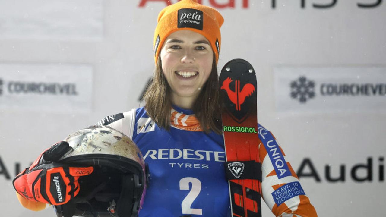 COURCHEVEL, FRANCE - DECEMBER 21: Petra Vlhova of Team Slovakia takes 1st place during the Audi FIS Alpine Ski World Cup Women's Slalom on December 21, 2023 in Courchevel, France. (Photo by Christophe Pallot/Agence Zoom/Getty Images)