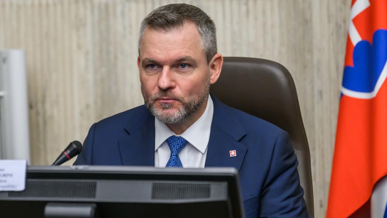 Na snímke prezident SR Peter Pellegrini počas mimoriadneho zasadnutia Bezpečnostnej rady SR v Bratislave 23. januára 2025.