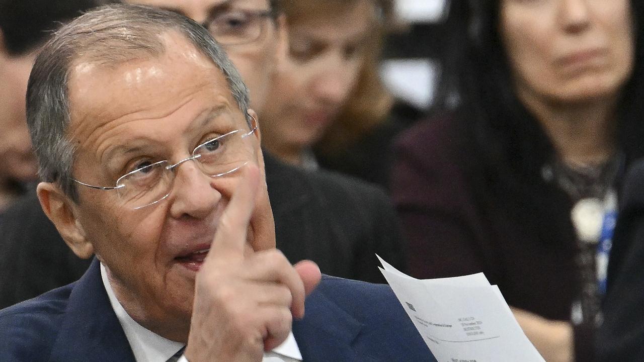 Na snímke ruský minister zahraničných vecí Sergej Lavrov.