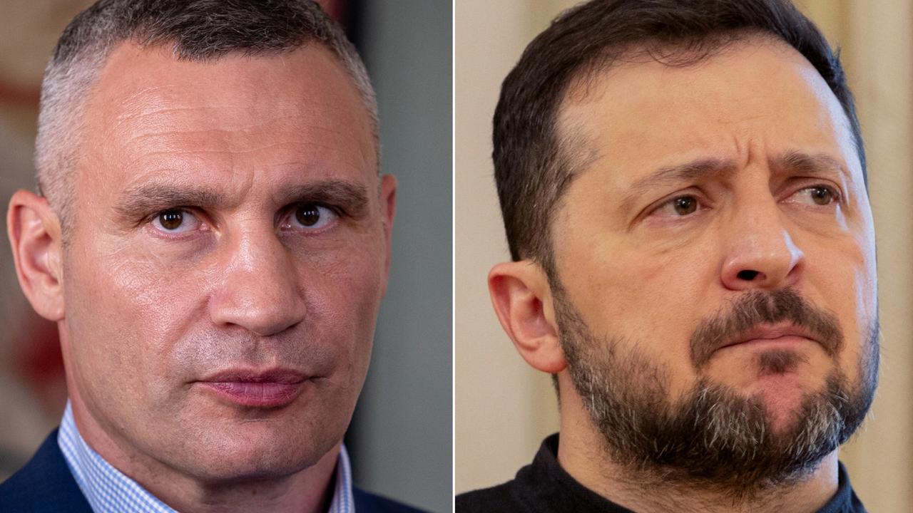 Starosta Kyjeva Vitalij Kličko a ukrajinský prezident Volodymyr Zelenskyj.