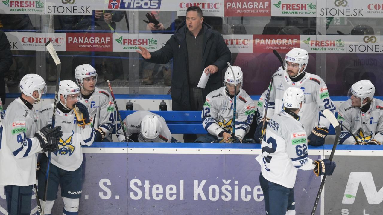 Na snímke lavička Spišskej Novej Vsi počas zápasu 20. kola hokejovej Tipos extraligy HC Košice - HK Spišská Nová Ves