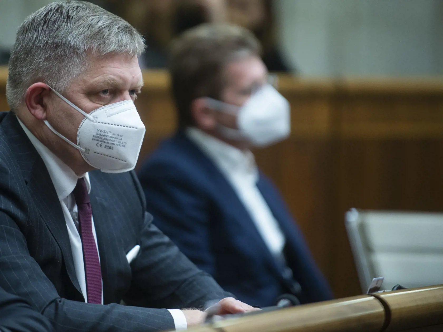 Na snímke poslanec NR SR Robert Fico (Smer-SD) počas rokovania 53. schôdze Národnej rady SR 8. decembra 2021 v Bratislave. FOTO TASR - Jakub Kotian