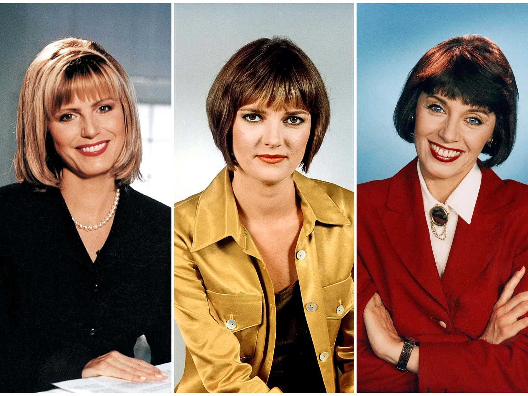 Televízne hlásateľky Emma Tekelyová (71), Alena Heribanová (69) a Hana Rapantová (50) sú hviezdne tváre niekdajšej verejnoprávnej TV. 