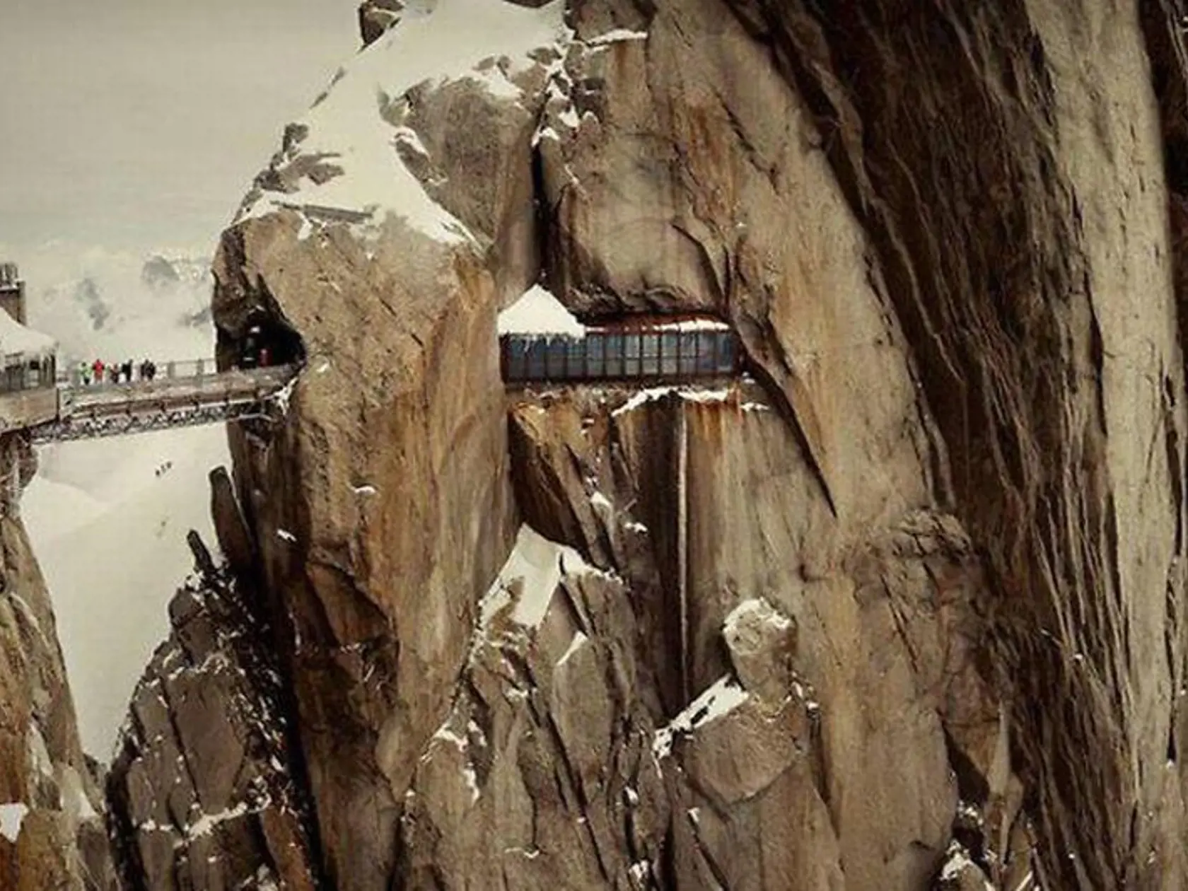 Aiguill e du midi, Chamonix, Francúzsko.