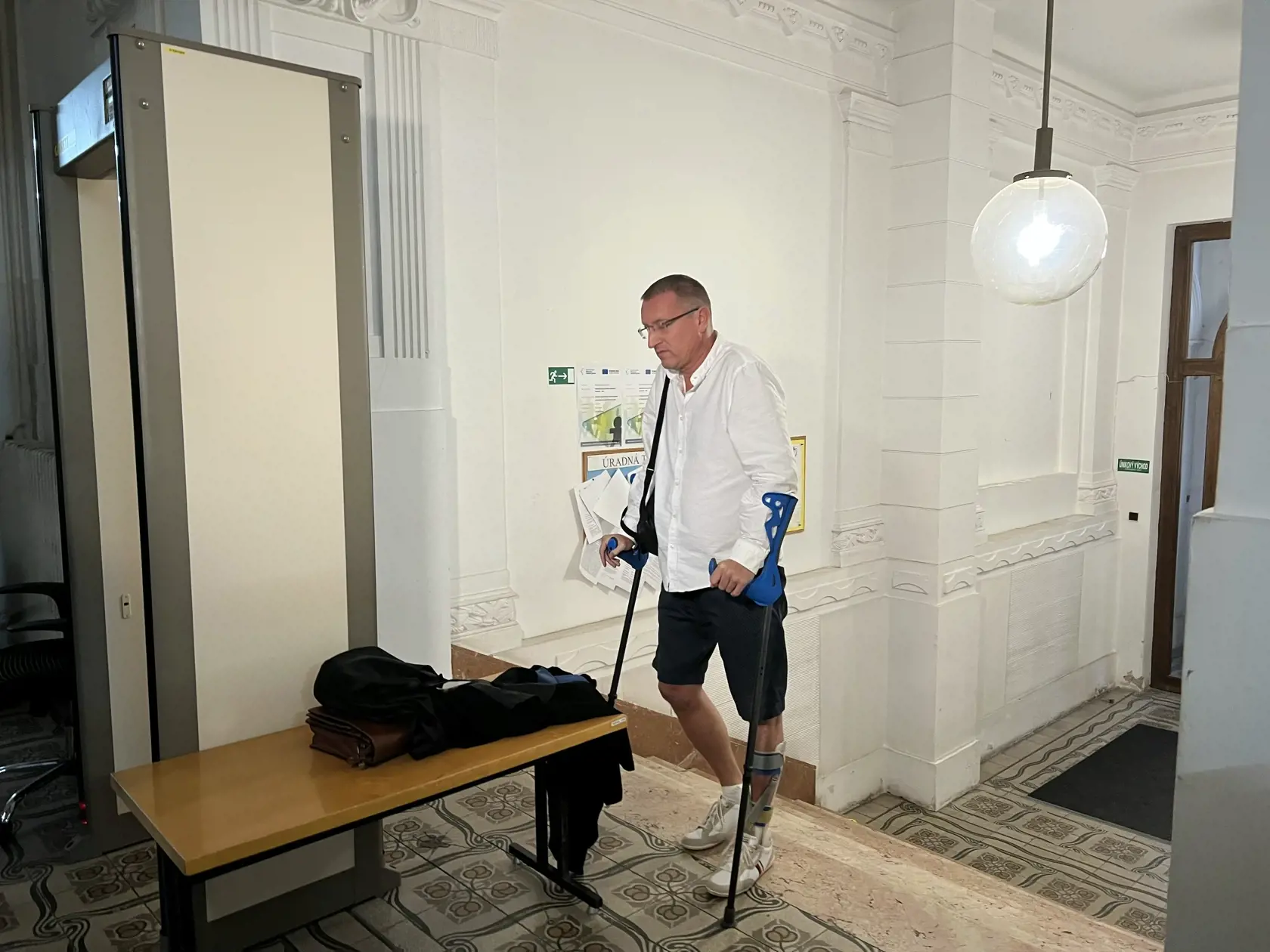 Pojednávanie s podnikateľom z Revúcej Mariánom Výborným na Špecializovanom trestnom súde v Banskej Bystrici 11.10.2023.