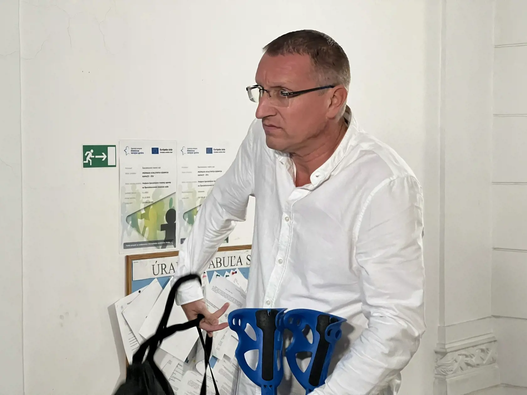 Pojednávanie s podnikateľom z Revúcej Mariánom Výborným na Špecializovanom trestnom súde v Banskej Bystrici 11.10.2023.