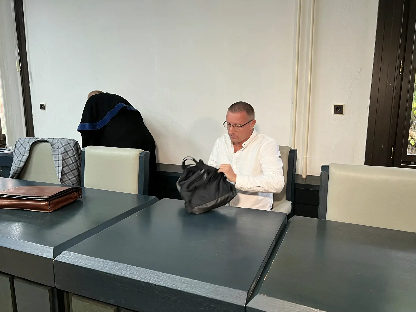 Pojednávanie s podnikateľom z Revúcej Mariánom Výborným na Špecializovanom trestnom súde v Banskej Bystrici 11.10.2023.