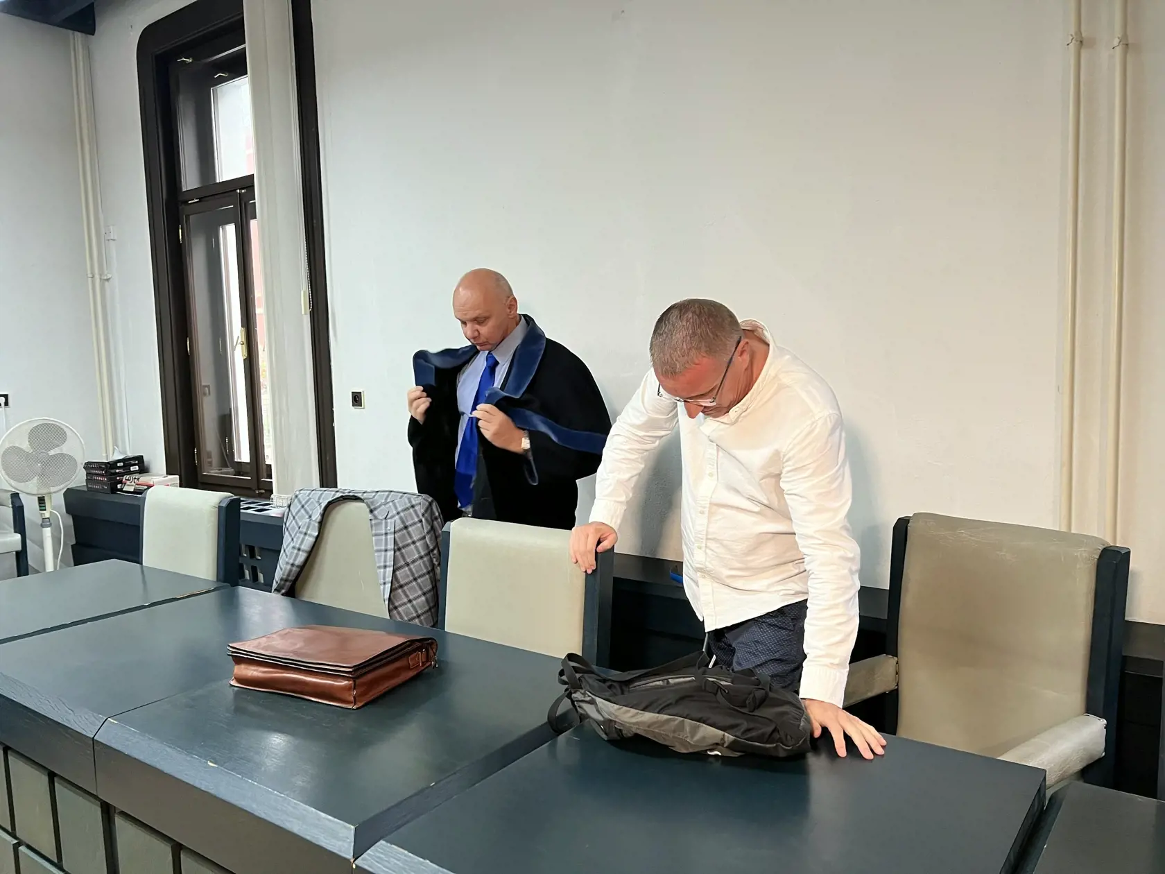 Pojednávanie s podnikateľom z Revúcej Mariánom Výborným na Špecializovanom trestnom súde v Banskej Bystrici 11.10.2023.