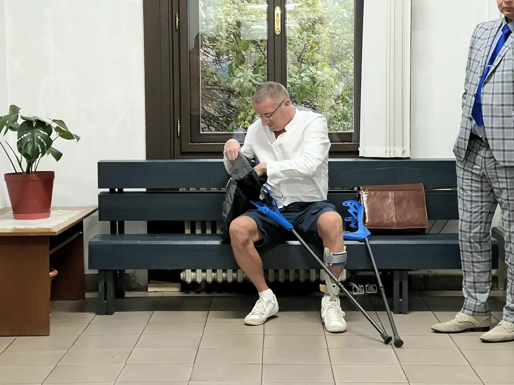 Pojednávanie s podnikateľom z Revúcej Mariánom Výborným na Špecializovanom trestnom súde v Banskej Bystrici 11.10.2023.