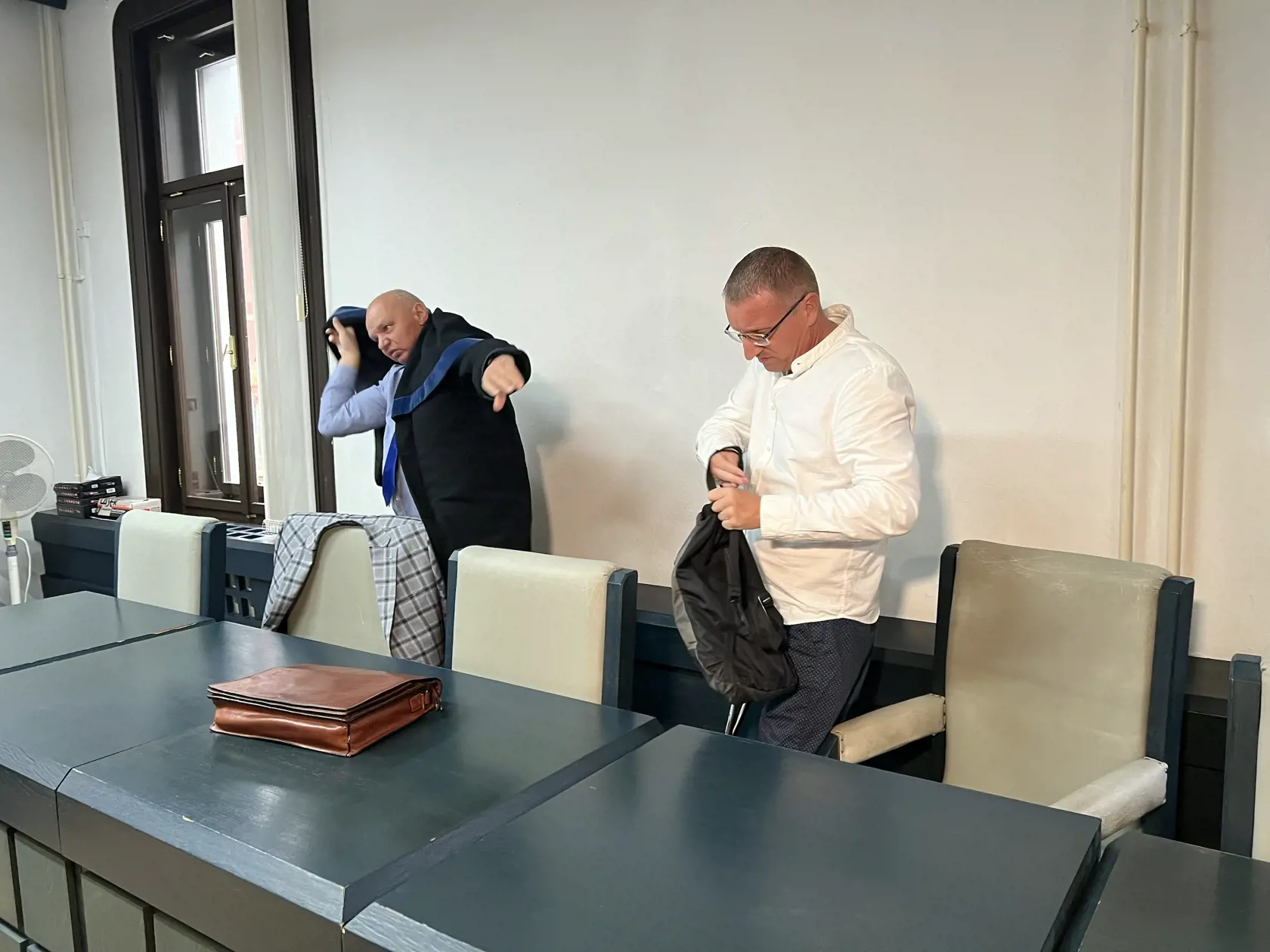 Pojednávanie s podnikateľom z Revúcej Mariánom Výborným na Špecializovanom trestnom súde v Banskej Bystrici 11.10.2023.
