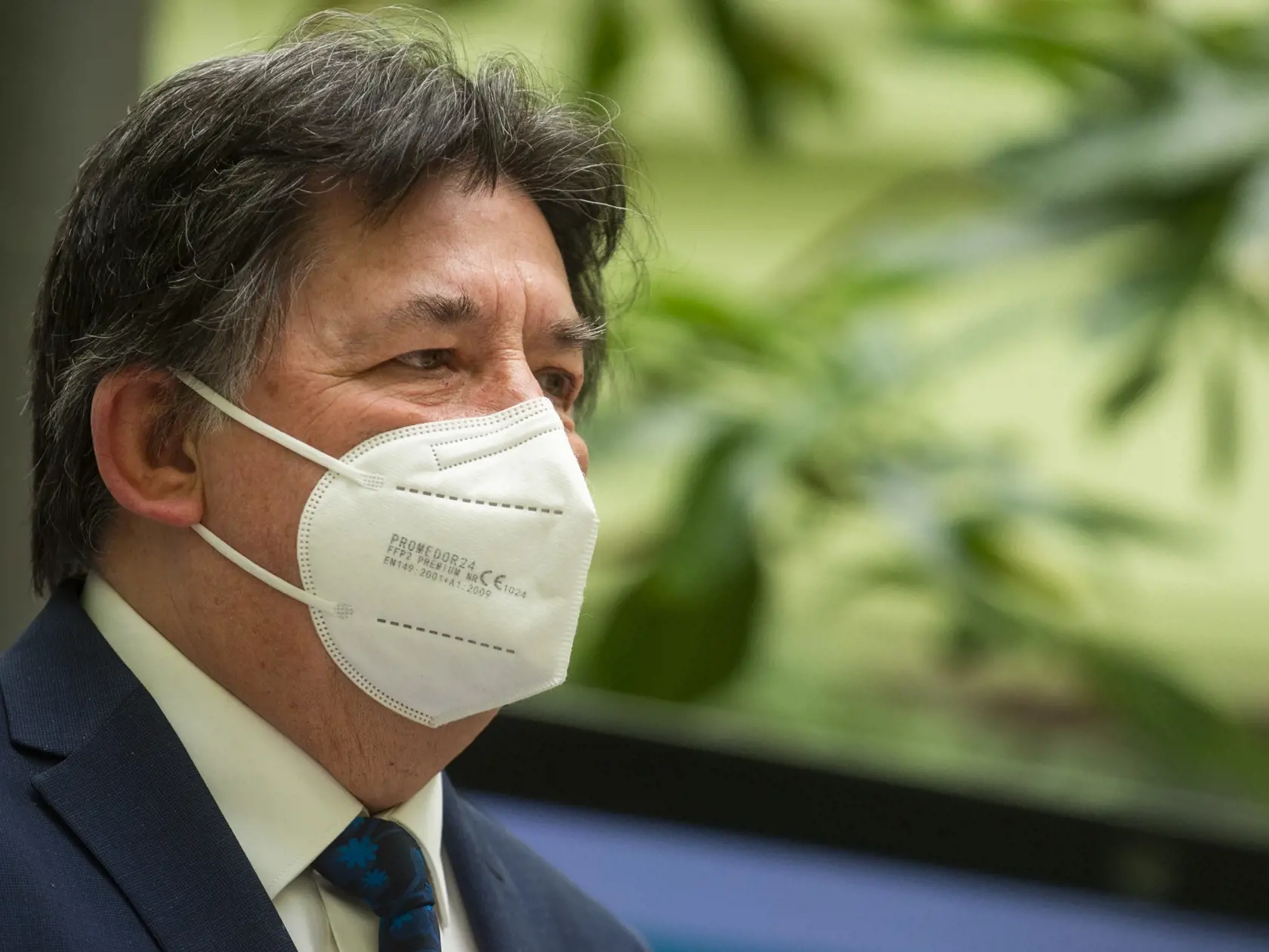 Na snímke minister životného prostredia SR Ján Budaj (OĽaNO) počas tlačovej konferencie na tému - Rok, za ktorý Ján Budaj dostal životné prostredie medzi priority Slovenska 22. marca 2021 v Bratislave. FOTO TASR - Jakub Kotian
