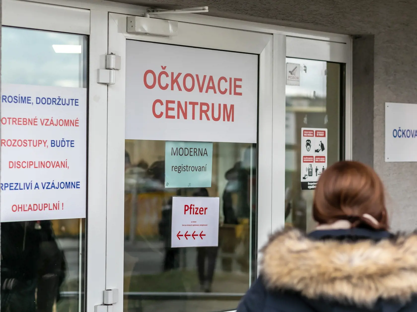 Na snímke je poliklinika v Mlynskej doline, kde sa očkuje proti Covid-19. 