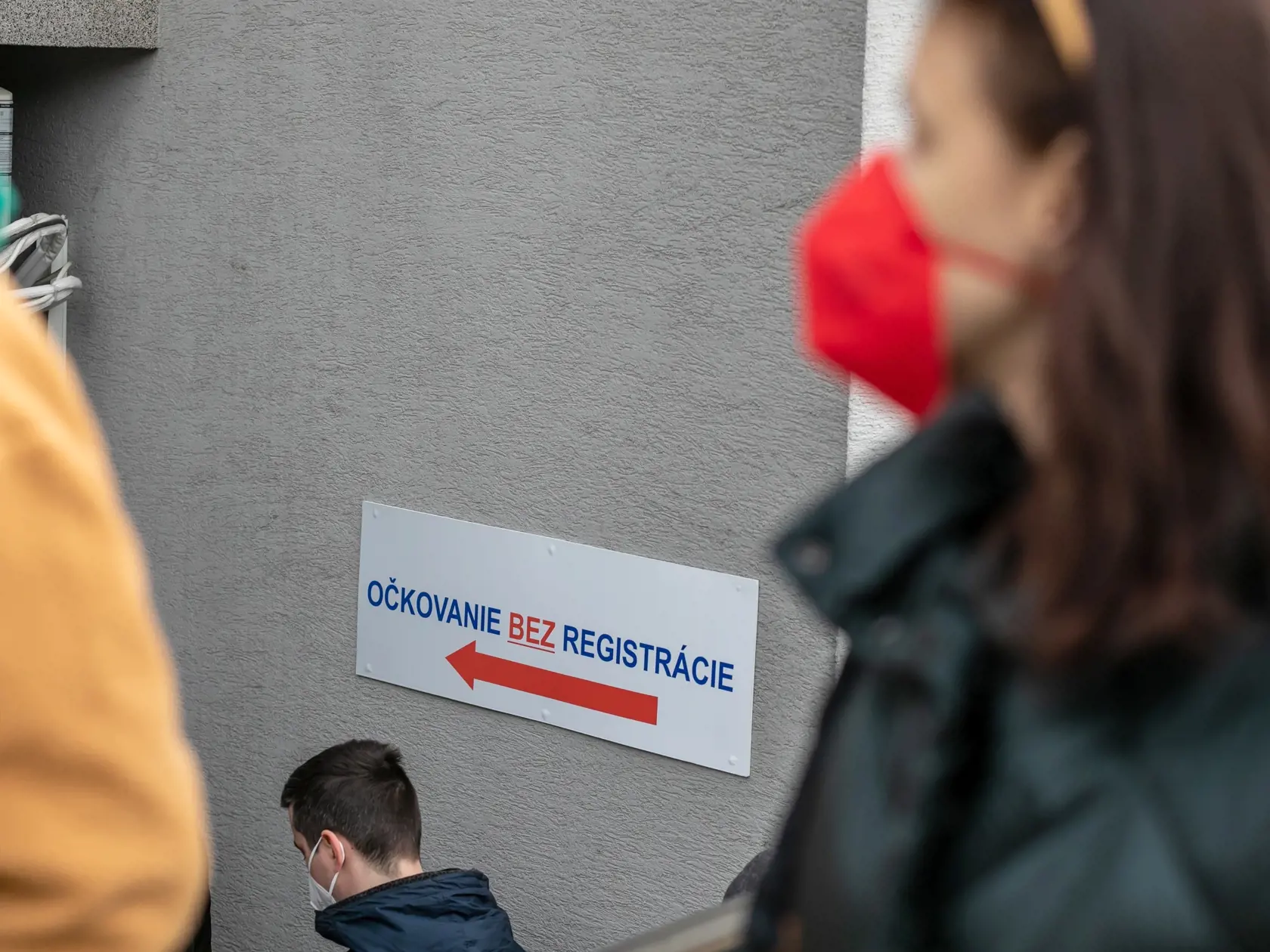 Na snímke je poliklinika v Mlynskej doline, kde sa očkuje proti Covid-19. 