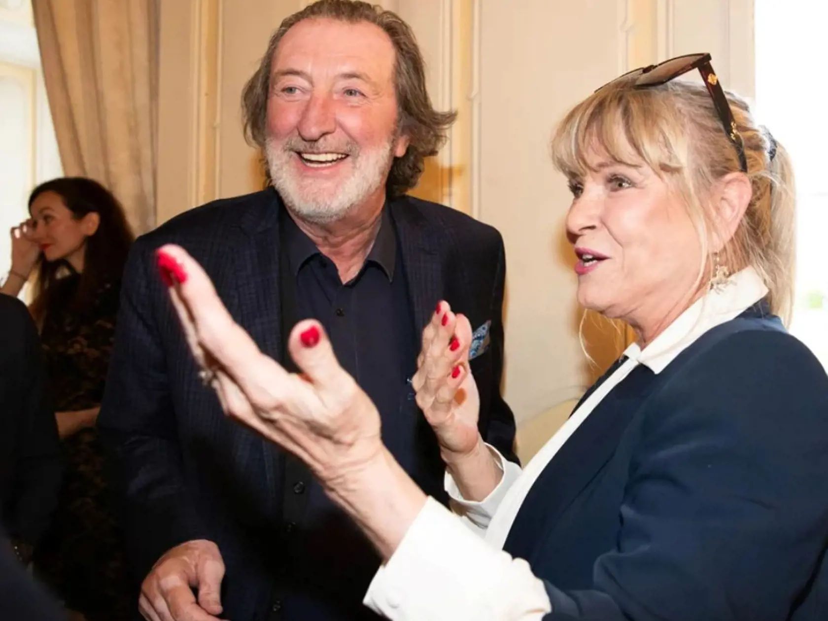 Bolek Polívka so svojou exmanželkou Chantal Poullain, keď jej gratuloval k Rádu čestnej légie.