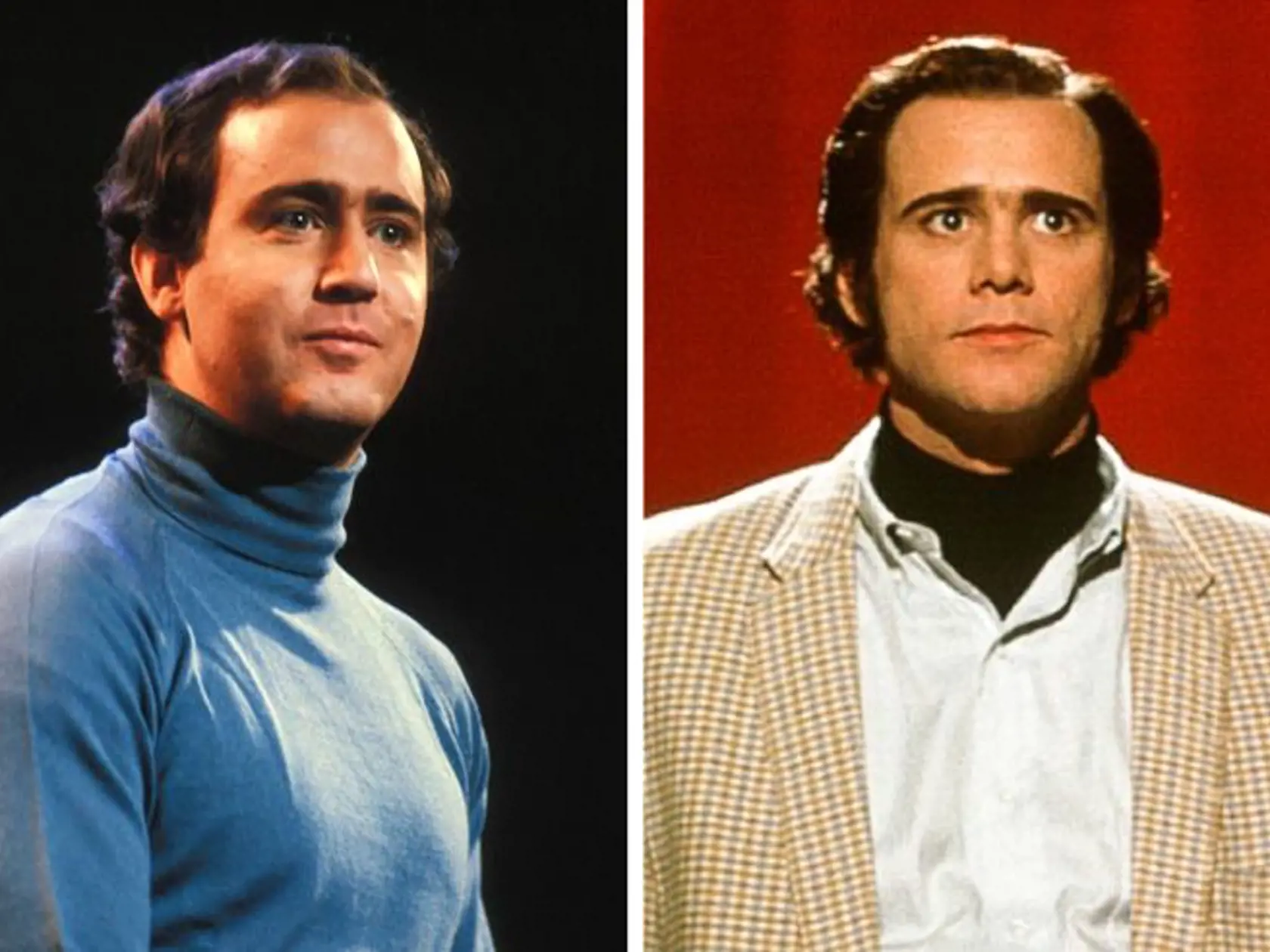 Jim Carrey ako Andy Kaufman v Mužovi na mesiaci, 1999