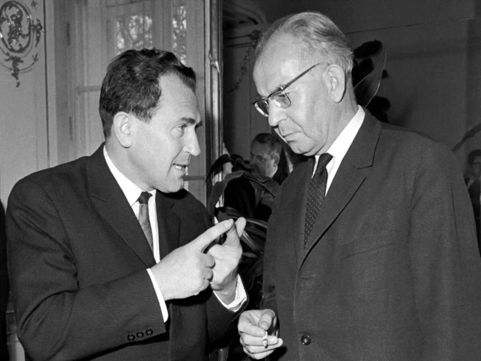 Skutoční komunisti: Dvaja z hlavných predstaviteľov takzvanej normalizácie Vasil Biľak, vľavo, a Gustáv Husák.