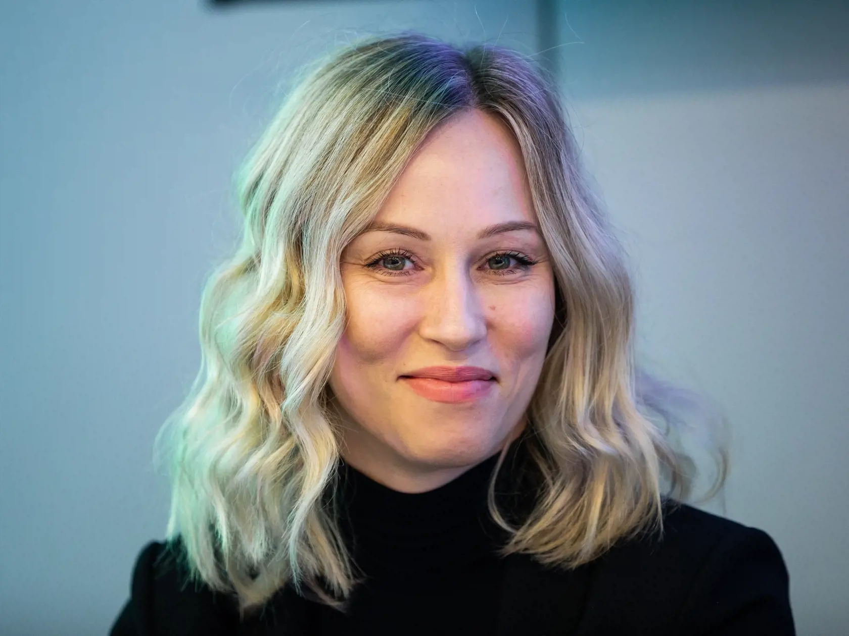 Tlačová konferencia zameraná na bezpečnosť detí na internete v jednom z bratislavských hotelov. Na snímke Katarína Jakeš.