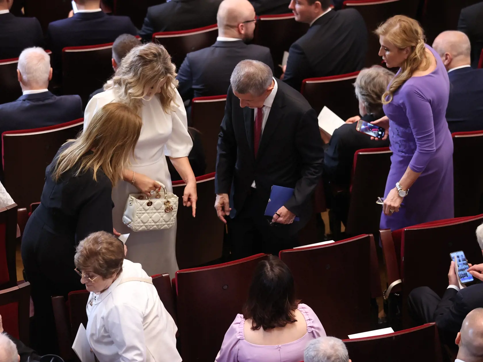 Bývalý český premiér Andrej Babiš a jeho manželka Monika počas inaugurácie nového prezidenta Slovenskej republiky Petra Pellegriniho.