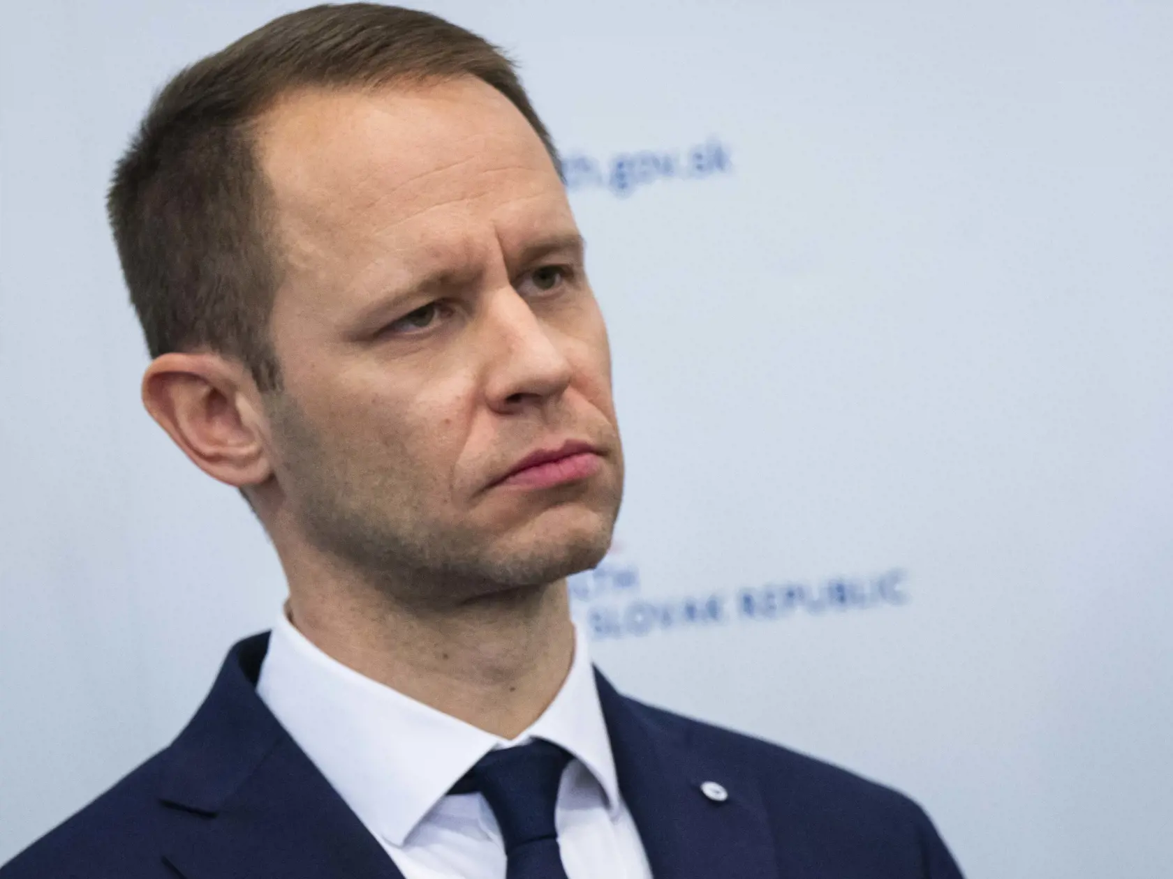 Na snímke generálny riaditeľ Všeobecnej zdravotnej poisťovne (VšZP) Matúš Jurových počas tlačovej konferencie k zhodnoteniu štyroch mesiacov vo funkcii ministra zdravotníctva SR a hospodáreniu VšZP 11. februára 2025 v Bratislave. FOTO TASR – Jakub Kotian
