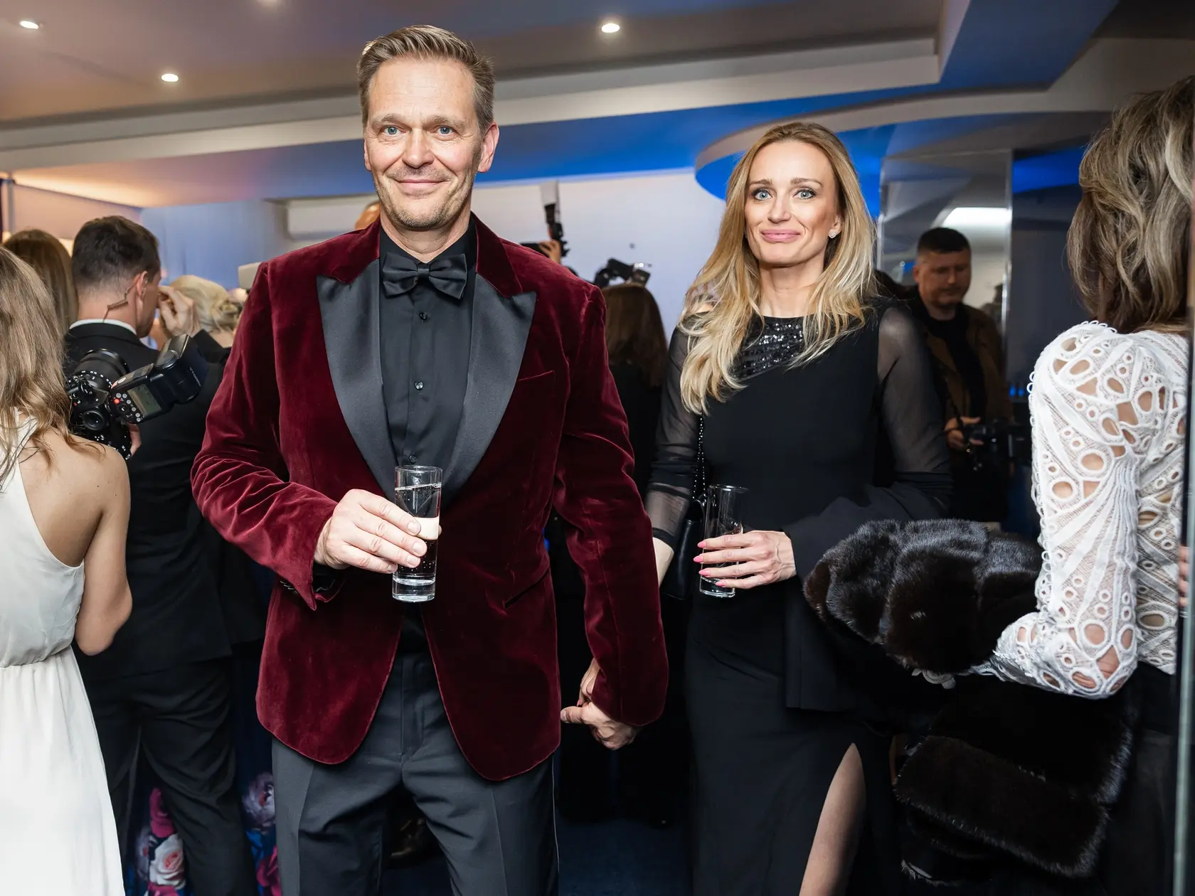 Premiéra moderného baletu v predstavení pod názvom “Zvonár u Matky Božej” v Bratislave. Na snímke Martin Nikodým s priateľkou. 