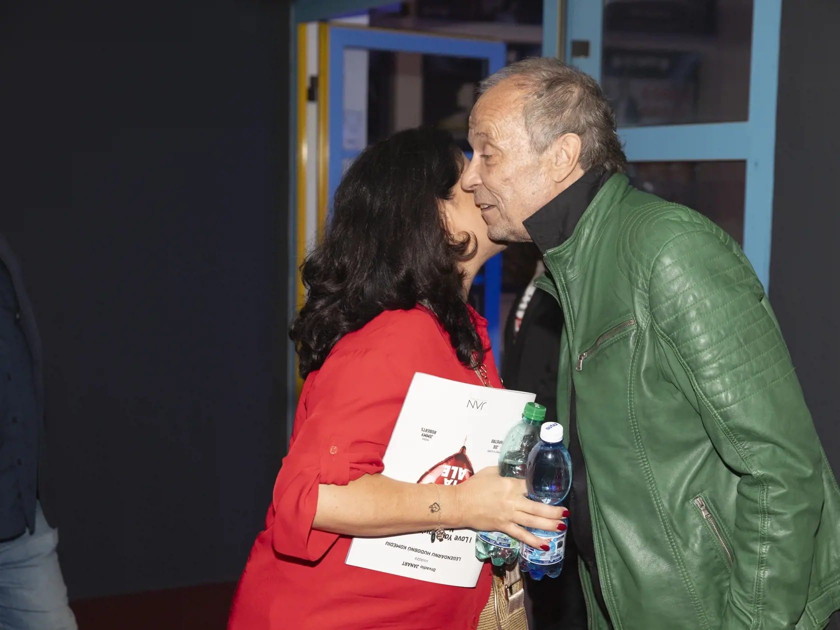 Na snímke je premiéra komediálneho muzikálu Milujem ťa ale.
Iveta Malachovská s manželom a hudobníkom Henry Leškom