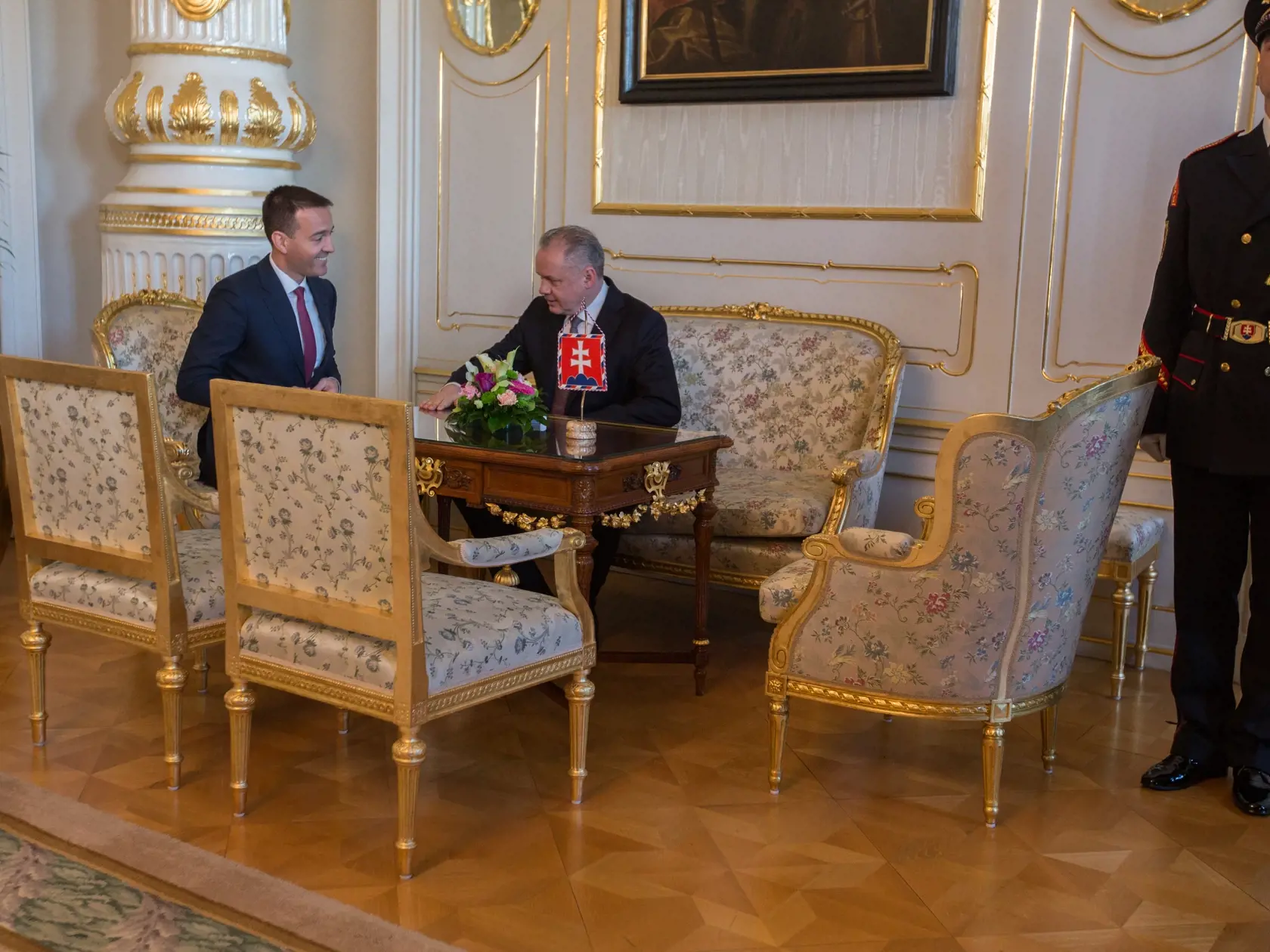 ANdrej Kiska prijal Tomáša Druckera kandidáta na ministra vnútra v prezidentskom paláci.