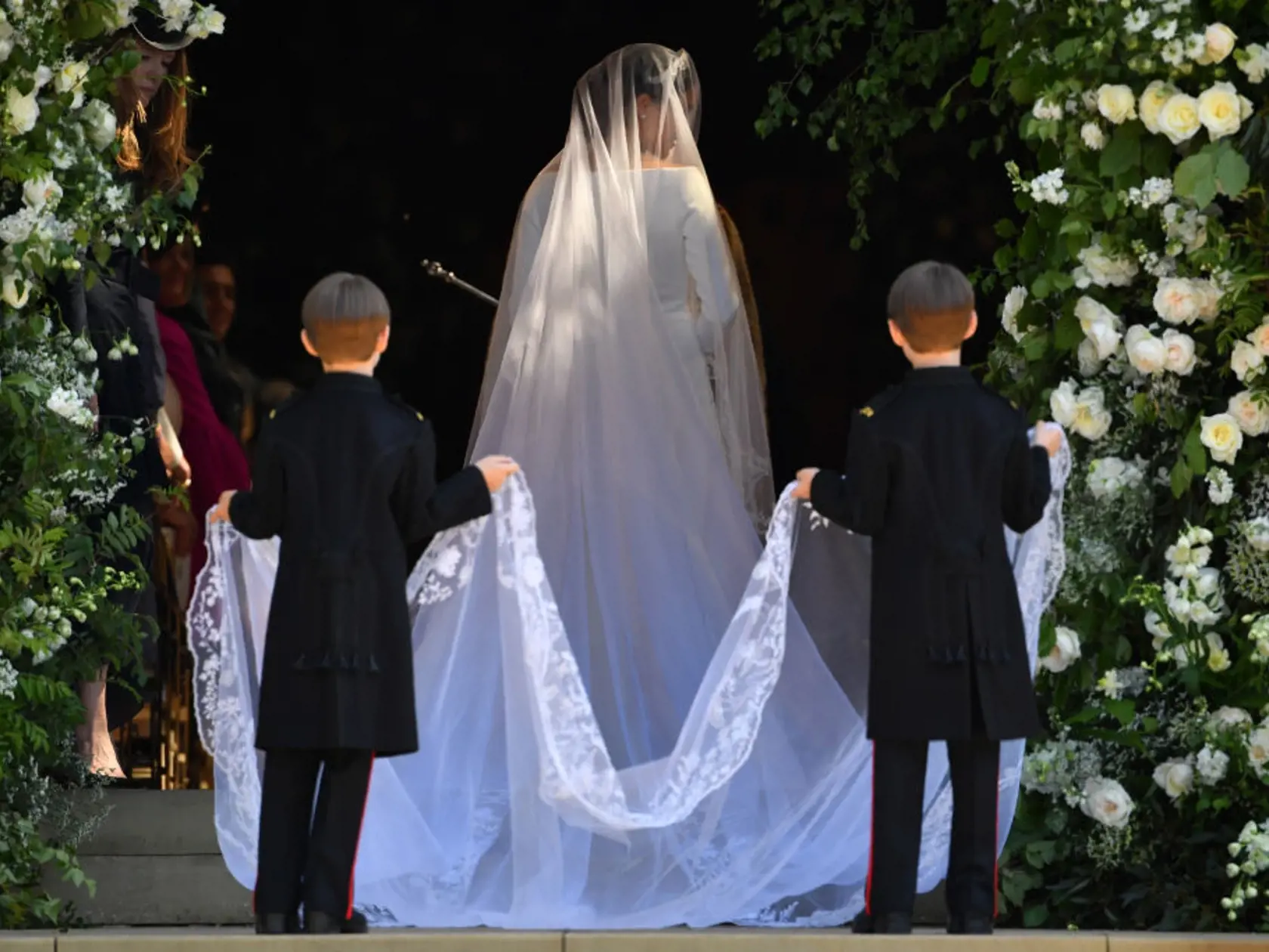 WINDSOR, UNITED KINGDOM - MAY 19:   Meghan Markle arrives for the wedding ceremony to marry Prince Harry at St George's Chapel, Windsor Castle on May 19, 2018 in Windsor, England. (Photo by Ben Stansall - WPA Pool/Getty Images)