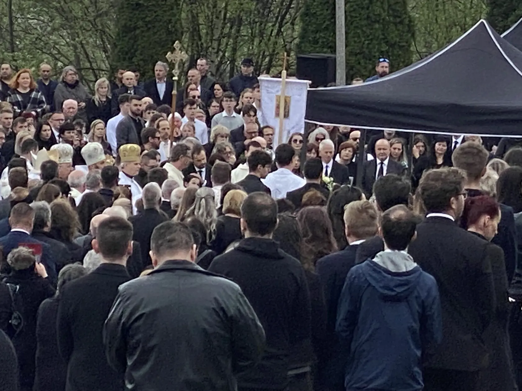 Pohreb troch obetí tragickej havárie pri Spišskej Kapitule v sobotu 6. 4. 2024.