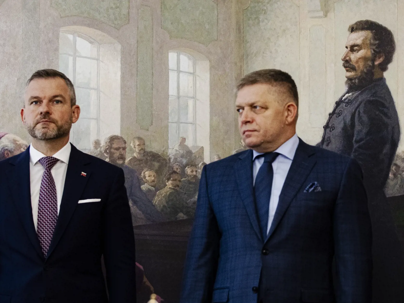 Robert Fico, Peter Pellegrini a Andrej Danko podpísali v historickej budove Národnej rady Slovenskej republiky Memorandum o porozumení, ktoré je základom pre vytvorenie budúcej koalície.
