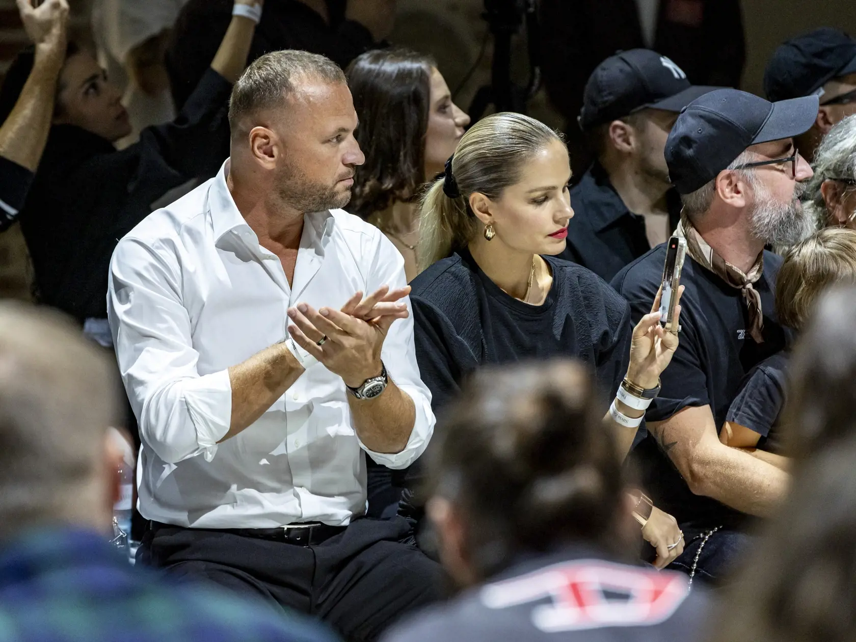 Módna prehliadka Mercedes - Benz Fashion Live, ktorá sa uskutočnila v priestoroch Slovenskej národnej galérie. Na snímke je Marián Gáborík a Ivana Gáborík. 
