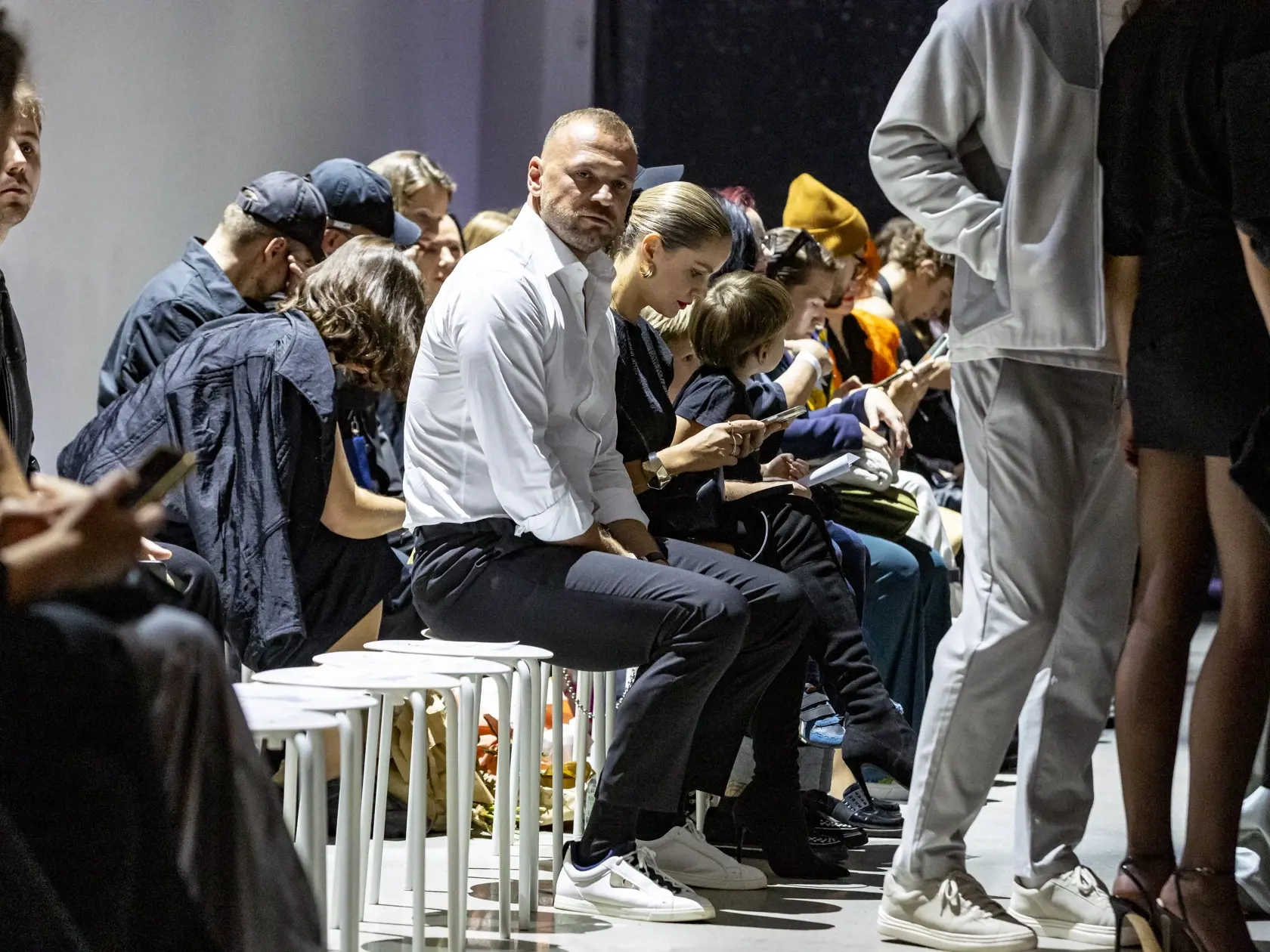 Módna prehliadka Mercedes - Benz Fashion Live, ktorá sa uskutočnila v priestoroch Slovenskej národnej galérie. Na snímke je Marián Gáborík a Ivana Gáborík. 