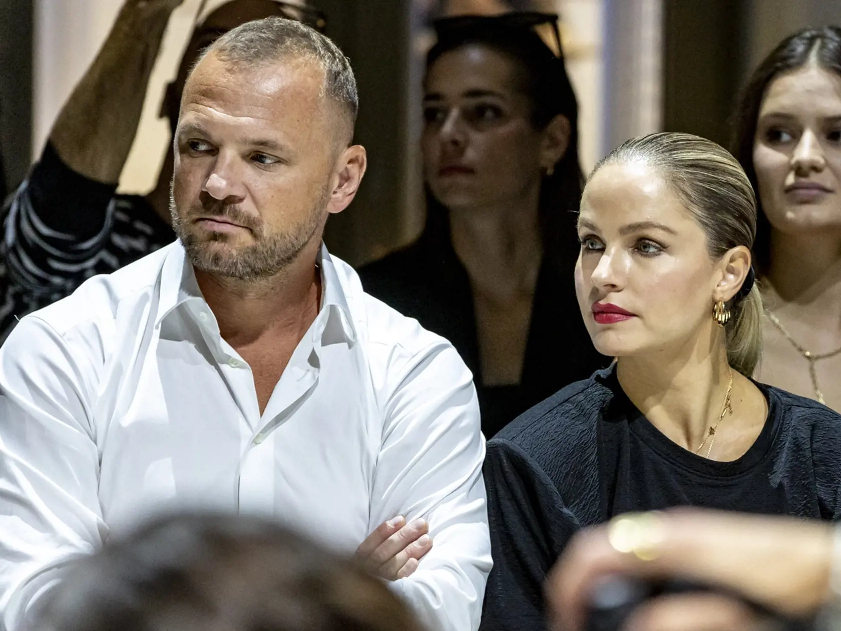 Módna prehliadka Mercedes - Benz Fashion Live, ktorá sa uskutočnila v priestoroch Slovenskej národnej galérie. Na snímke je Marián Gáborík a Ivana Gáborík. 
