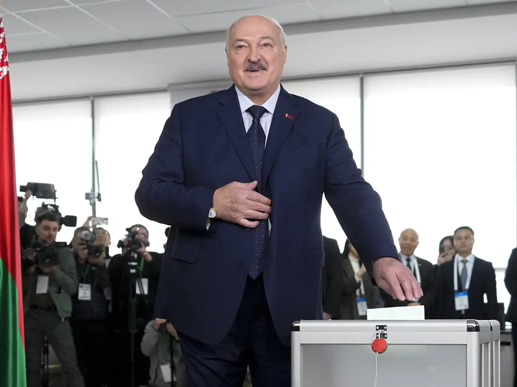Úradujúci prezident Bieloruska Alexandr Lukašenko.
