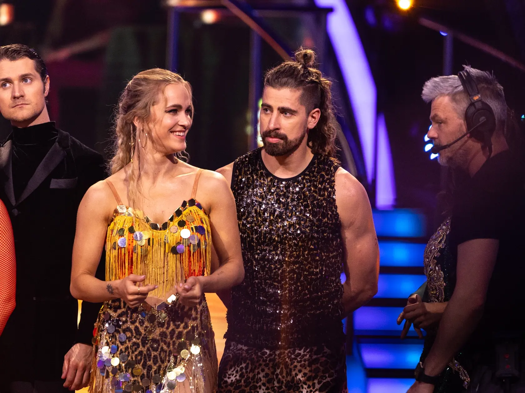 Na snímke Peter Sagan, Eliška Lenčešová počas piateho kola Let's dance 2025.