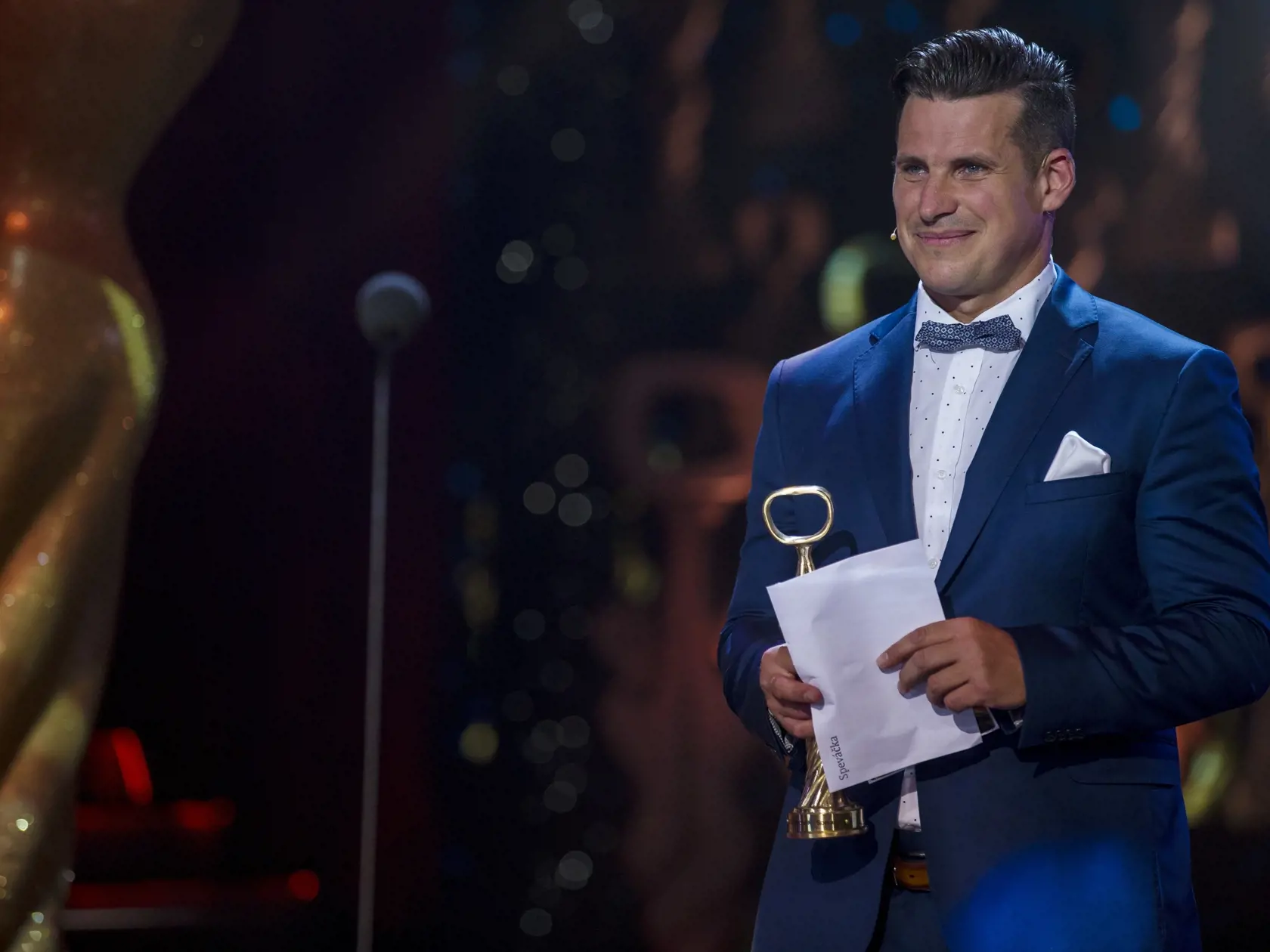 Martin Valihora počas priameho prenosu slávnostného galavečera OTO 2017.
