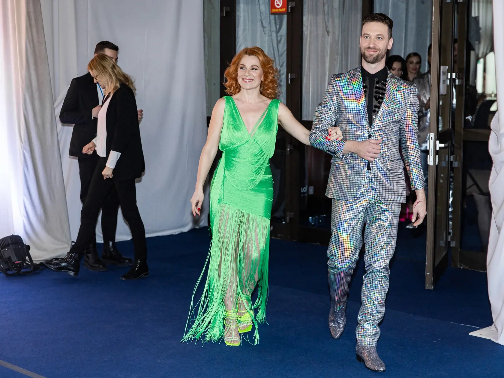 Predstavenie párov tanečnej šou "Let's Dance 2023" v Bratislave. Na snímke Helena Krajčiová a Fabio Belucci.